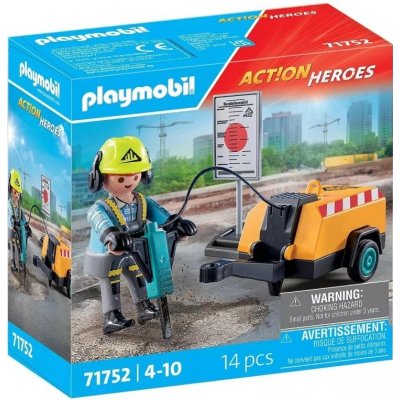 Playmobil 71752 Stavební dělník se sbíječkou – Zboží Dáma