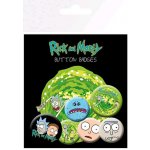 CurePink Placka Rick and Morty Characters Set 6 placek průměr 25 mm a 32 mm – Zboží Mobilmania