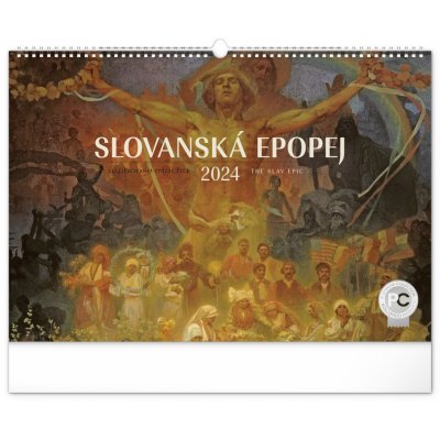 Presco Group Nástěnný Slovanská epopej Alfons Mucha 48 × 33 cm 2024 – Zboží Mobilmania