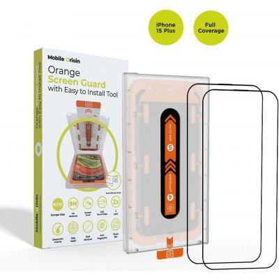 Mobile Origin Orange Screen Guard iPhone 15 Plus 2ks s aplikátorem SGA-F-i15Plus-2pk – Sleviste.cz
