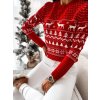 Dámský svetr a pulovr Fashionweek vánoční svetr Nb7703 Červená