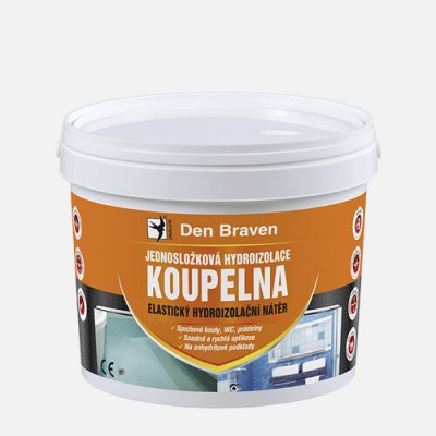 Den Braven Jednosložková hydroizolace KOUPELNA, kbelík 5 kg, medově hnědá – HobbyKompas.cz