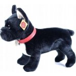 francouzský buldoček černý s obojkem stojící 30 cm – Zboží Dáma
