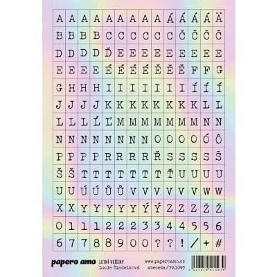 PAPERO AMO ♥ Papírové samolepky - ABECEDA malá / HOLOGRAFICKÁ – Zboží Dáma