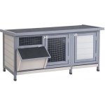 MM Handel zimní králíkárna 112 x 50 x 54 cm šedá černá – Zboží Dáma