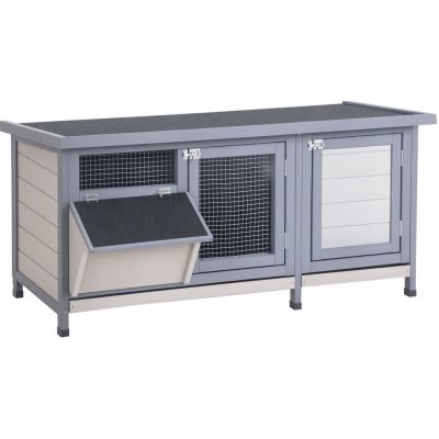 MM Handel zimní králíkárna 112 x 50 x 54 cm šedá černá – Zboží Dáma