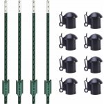 Sada T-sloupky pro elektrický ohradník 182 cm + krytky s izolátorem - 50 ks – Sleviste.cz