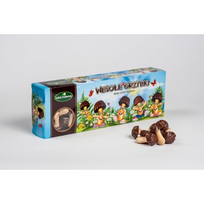 Miltonas Hříbečky z mléčné čokoládové polevy a sušenky 170 g – Zboží Dáma