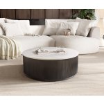 Delife Fiorano 90x90 cm mramor bílá kov černá vintage – Zboží Dáma