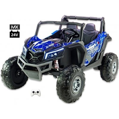 Bugina UTV MX dětské elektrické auto s 2,4G dvoumístná 24V/2x200W polymer Spider modrá