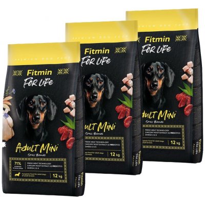 Fitmin dog For Life Adult Mini 3 x 12 kg – Zbozi.Blesk.cz