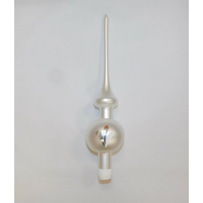 ONREX Vánoční ozdoba skleněná špice bílá lístky 28 cm – Zboží Dáma