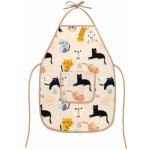 Bellatex Dětská zástěrka Kočičky béžová žllutá šedá 37x47 cm – Hledejceny.cz