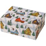 Vánoční krabička na cukroví Zasněžená krajina 18 × 13,5 × 7,5 cm – Decora – Hledejceny.cz