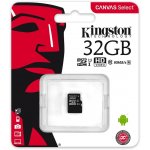 Kingston Canvas Select microSDHC 32 GB UHS-I U1 SDCS/32GBSP – Hledejceny.cz