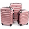 Cestovní kufr Rogal Premium sada růžová 35l 65l 100l