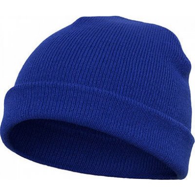 Flexfit Silná ohrnovací Beanie čepice z husté pleteniny modrá královská