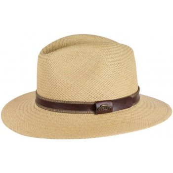 Göttmann Luxusní panamský klobouk Fedora s koženým páskem GT-12-202-39 béžový