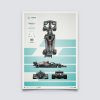 Plakát Automobilist Posters | Mercedes-AMG Petronas F1 Team - F1 W12 E Performance - Blueprint - 2021, Limited Edition of 200, 50 x 70 cm