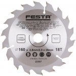 Festa Pilový kotouč s SK plátkem, 160 x 20 mm, 18 zubů, TCT 22307 – Zboží Dáma