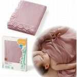 BABYONO Bambusová pletená deka Růžová – Sleviste.cz