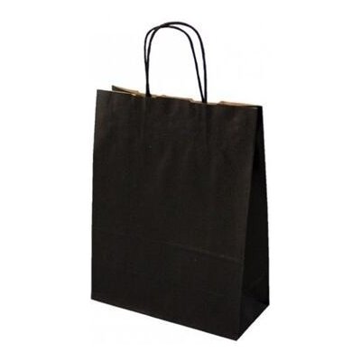Papírová taška černá ExtraTWIST 240x110x330 mm s krouceným uchem – Zbozi.Blesk.cz