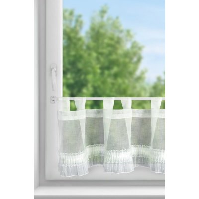 Takoy Záclonka MARY z etamínu, zdobená aplikací s perlami 150 x 30 cm-HF-463642 | 150 x 30 cm – Zboží Mobilmania