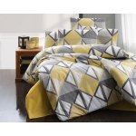 Brotex povlečení bavlna Mystery yellow zipový uzávěr 140x220 70x90 – Zboží Mobilmania