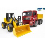 Bruder 2752 Auto MAN TGA nákladní sklápěčka + čelní nakladač FR130 plast – Sleviste.cz