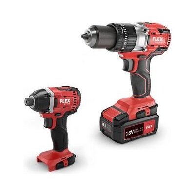 PD 2G 18.0-EC FS55 2-rychlostní aku-vrtačka s příklepem + ID 1/4" 18.0-EC aku-rázový utahovák FLEX - FX-516236 – Hledejceny.cz