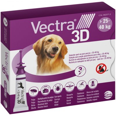 Vectra 3D Spot-On L pro psy 25-40 kg 3 x 4,7 ml – Zboží Mobilmania