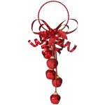 MEADOWLAND LTD Dekorace závěsná Rolnička červeno stříbrná 28 cm 1ks – Hledejceny.cz