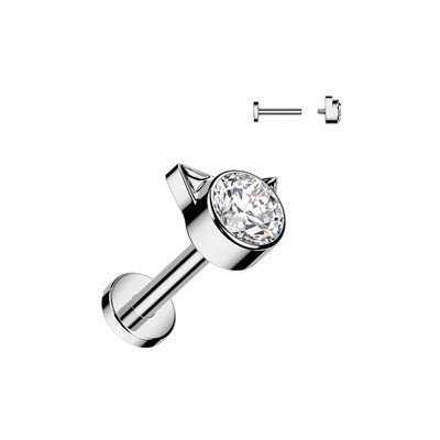 Šperky4U piercing do brady titan Kitty TIT1371-1206 – Zboží Dáma