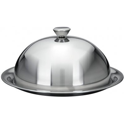 Excellent Houseware Kovový podnos na ovoce s poklopem 20x24x12 cm A12900000 stříbrný – Zboží Dáma