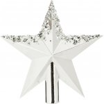Atmosphera Hvězda na vánoční stromeček 22 cm stříbrná – Sleviste.cz