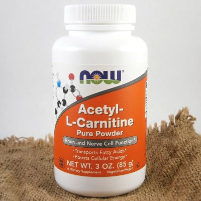 Now Acetyl-L-Karnitin čistý prášek 85 g