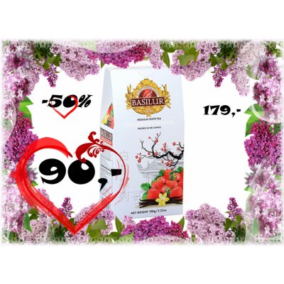 Basilur White Tea Strawberry Vanilla papír 100 g – Hledejceny.cz