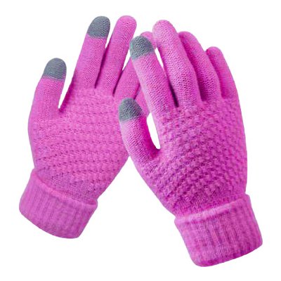 zimní rukavice pletené creazy pink – Sleviste.cz