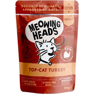 Meowing Heads Top Cat Turkey 6 x 100 g