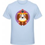 Premium Tričko pro Děti Design se psem pro děti hasič Miminkovská modrá Dětské – Zboží Mobilmania