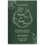 Papírové svatební oznámení BOHO STYLE Varianta: Kompletní grafika, Barva papíru: Forest – HobbyKompas.cz