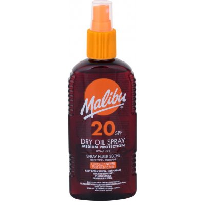 Malibu Dry Oil Spray SPF20 200 ml – Zboží Mobilmania