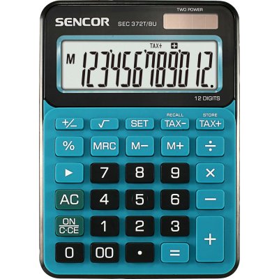 Sencor Kalkulátor stolní Sencor SEC 372T/BU modro černý – Sleviste.cz