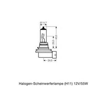 Osram Standard 64211-01B H11 PGJ19-2 12V 55W