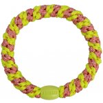 KKNEKKI Gumička do vlasů Kknekki Stripe Coral/Neon Yellow, žlutá barva, textil – Zbozi.Blesk.cz