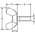 šroub M4x10 A2 NEREZ křídlový DIN 316 AF – Zboží Mobilmania