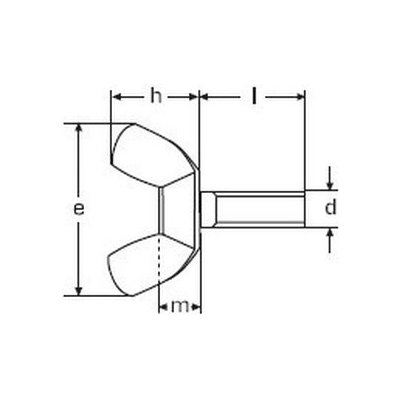 šroub M4x10 A2 NEREZ křídlový DIN 316 AF – Zboží Mobilmania