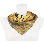 Biju dámský oboustranný hedvábný šátek RR3055-1 letuška s potiskem malby polibek a malby abstrakní příroda 9001637-17 – Zboží Dáma