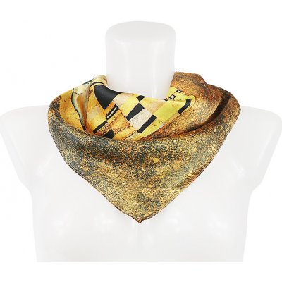 Biju dámský oboustranný hedvábný šátek RR3055-1 letuška s potiskem malby polibek a malby abstrakní příroda 9001637-17 – Zboží Dáma