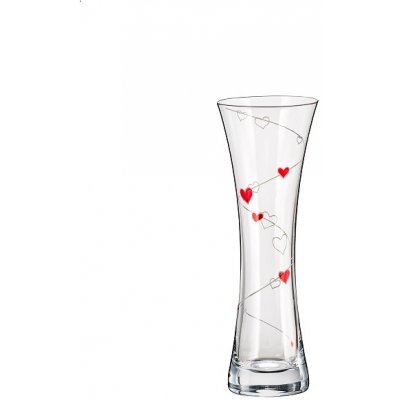 Crystalex Skleněná váza LOVE 195 mm – Zboží Dáma
